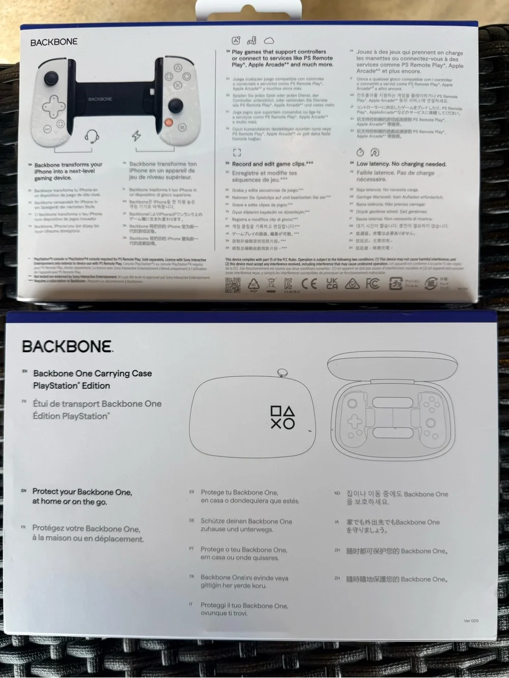 PlayStation Backbone Mobile Gaming Controller with White Carrying Case